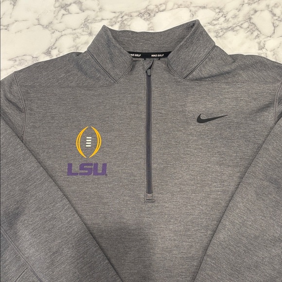 Nike LSU 2019 CFP Quarter-Zip Golf Pullover - Picture 4 of 7